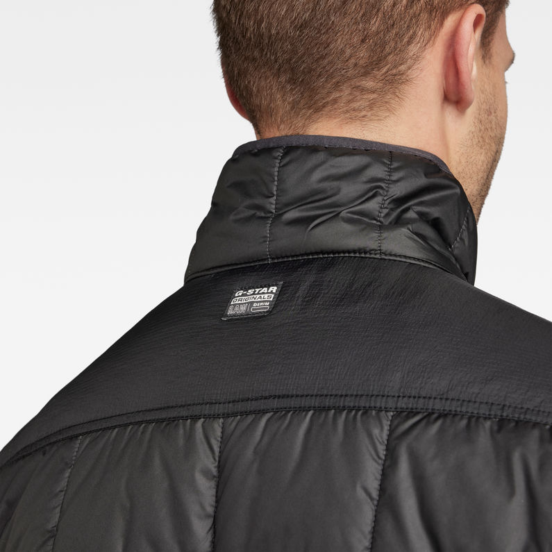 G-Star RAW® Lightweight Quilted Jacket Black detail shot