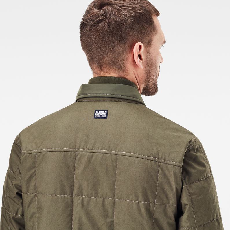 G-Star RAW® Quilted Overshirt Green detail shot