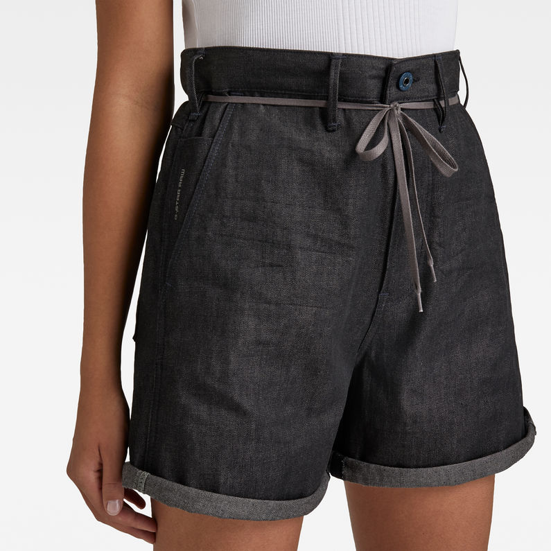 G-Star RAW® Lintell Shorts Black detail shot buckle