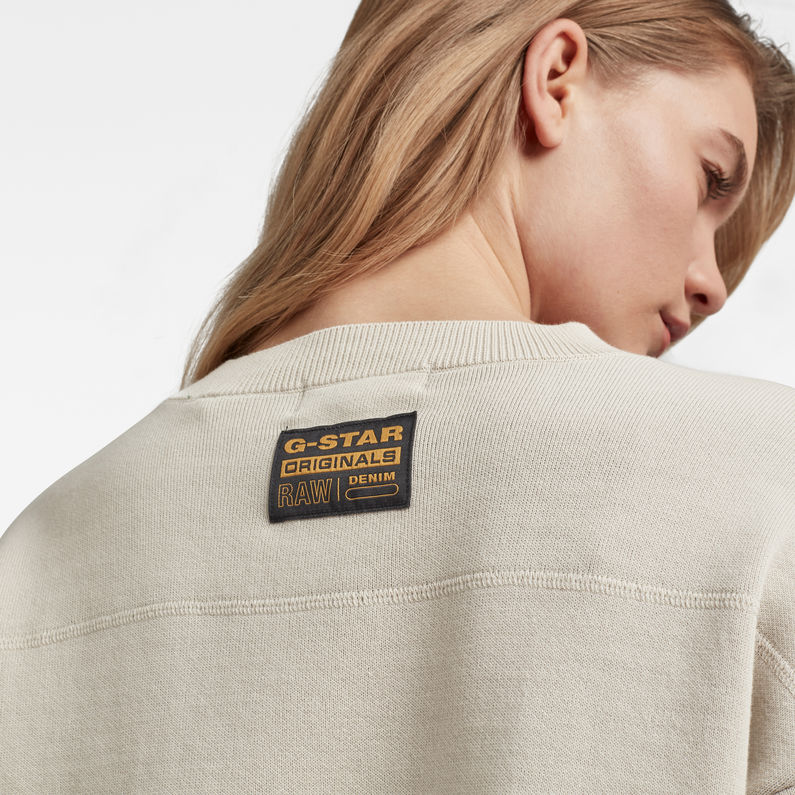 G-Star RAW® Knitted V-Neck Tee Beige detail shot