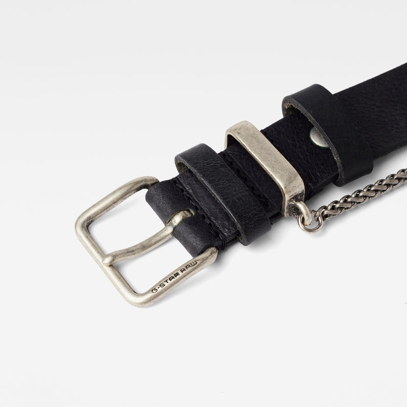 G-Star RAW® Cinturón Sash Chain Negro detail shot buckle