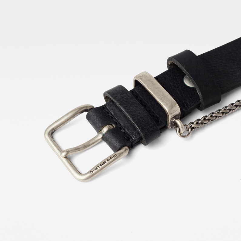 G-Star RAW® Sash Chain Belt Black detail shot buckle