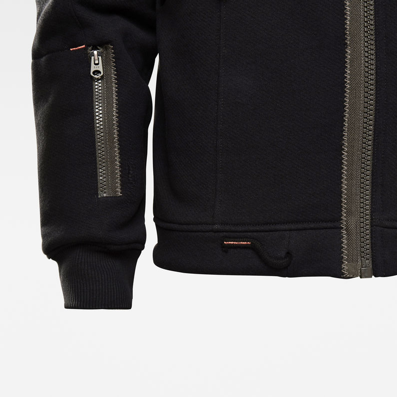 G-Star RAW® E Baseball Zip Through Sweatshirt Schwarz