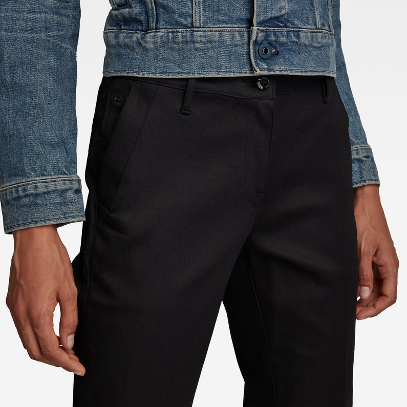 G-Star RAW® Bronson Mid Waist Skinny Chino Black detail shot
