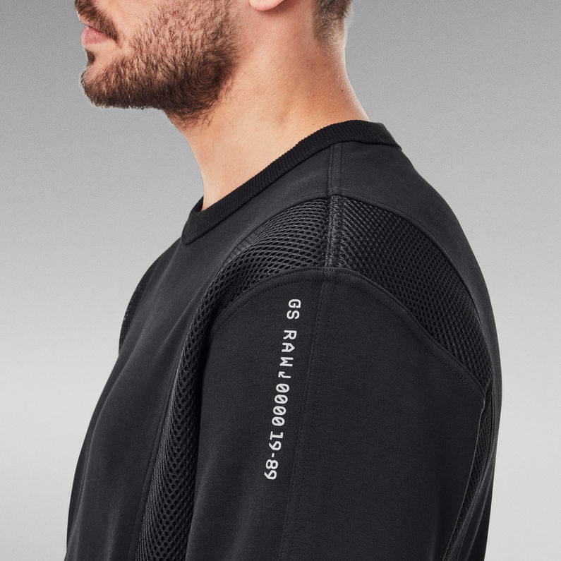 G-STAR® Moto Mesh Sweater Black