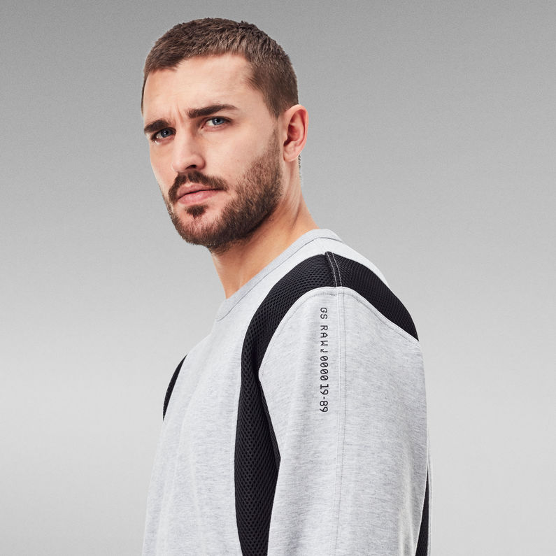 G-STAR® Sweat Moto Mesh Gris