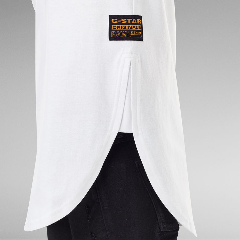 G-Star RAW® T-Shirt Long Slit Blanc