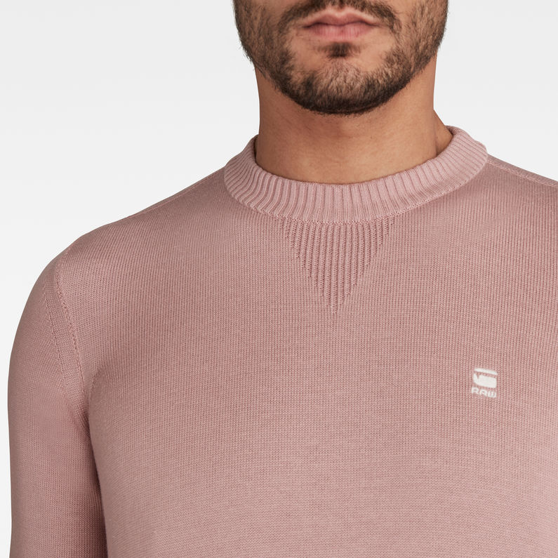 G-Star RAW® Classic Sport Knitted Sweater Pink detail shot
