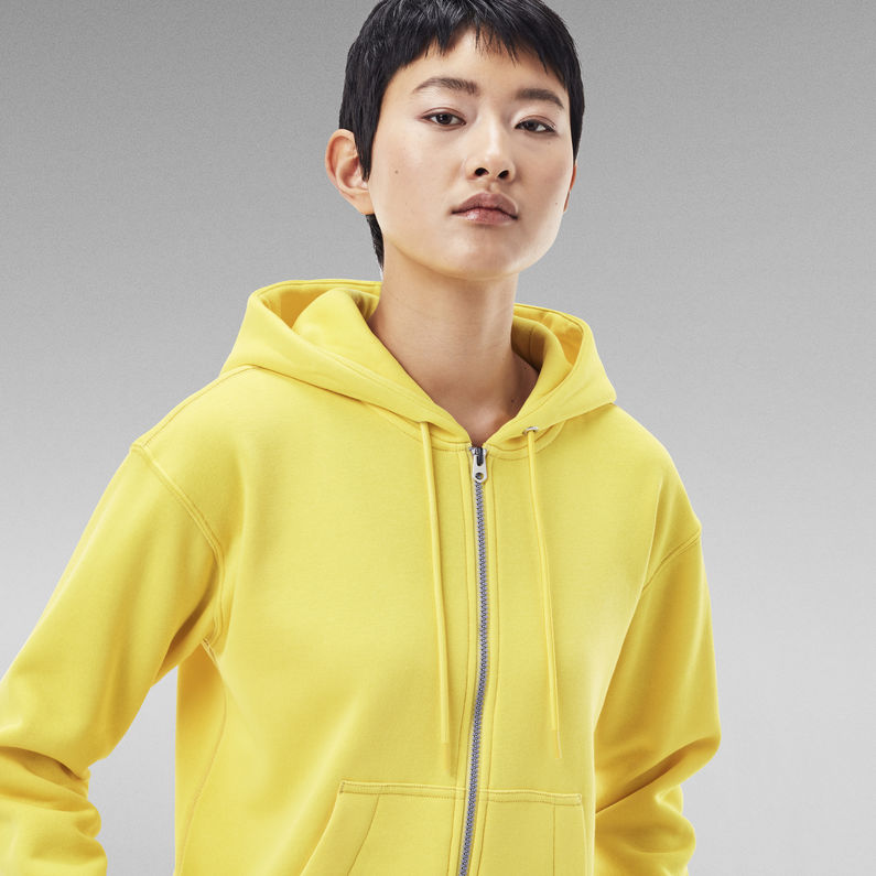 G-STAR® Sweat à capuche Premium Core Zip Through Jaune
