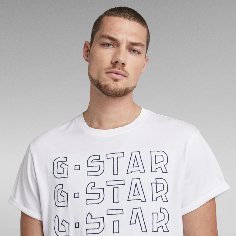 G-Star RAW® T-shirt Embro Gradient Graphic Lash Blanc