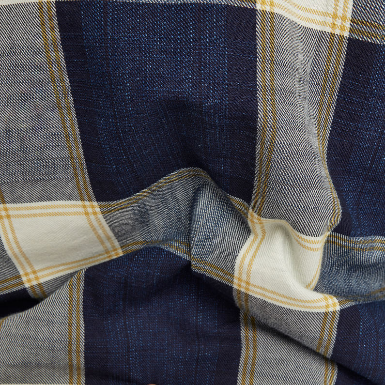 G-Star RAW® XPO Indigo Check Overshirt Multi color fabric shot