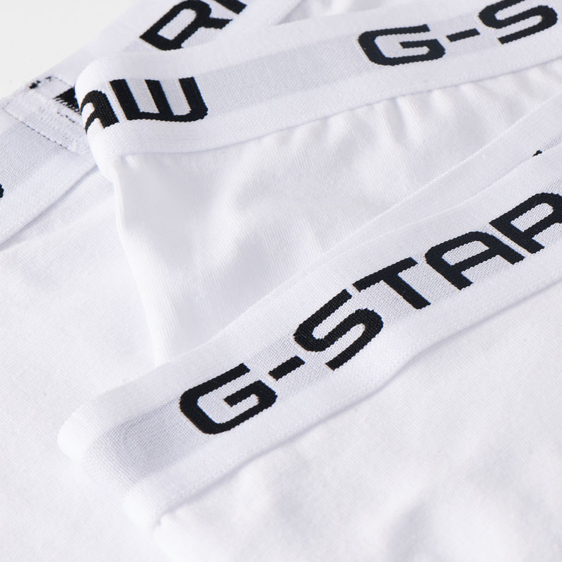 G-Star RAW® Classic Trunks 3-Pack White detail shot