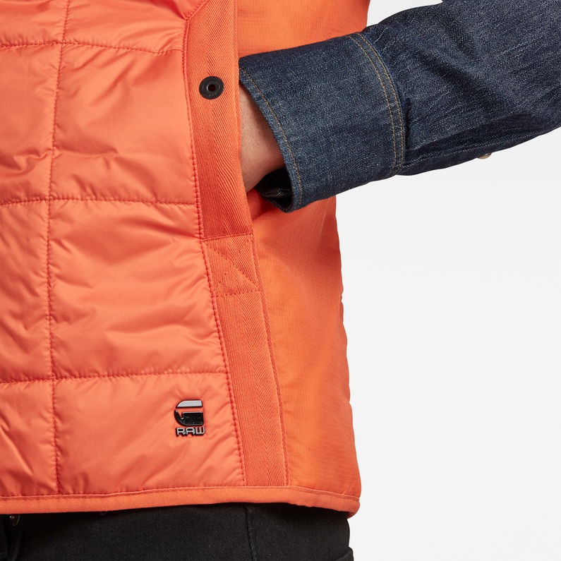 G-Star RAW® Lightweight Quilted Vest Orange detail shot