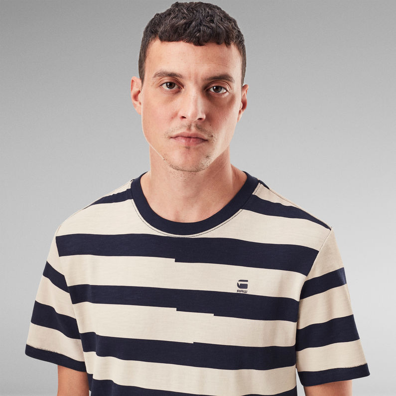 G-STAR® Pixalated Stripe T-Shirt Dark blue