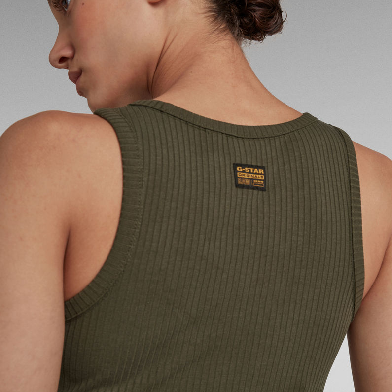 G-Star RAW® Rib Tank Dress Slim Green