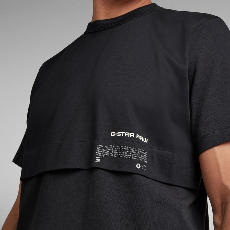 G-Star RAW® T-shirt Mercerized C&S Loose Noir