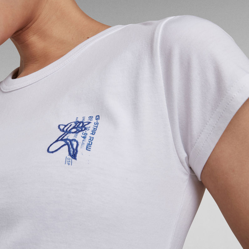 G-STAR® Slim Fit Tulip Print T-Shirt Weiß