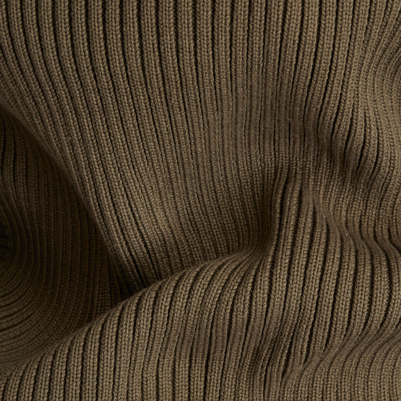 G-Star RAW® 3D Biker Knitted Sweater Green fabric shot