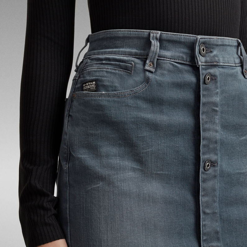 G-STAR® Noxer Navy Pencil Button Rok Donkerblauw