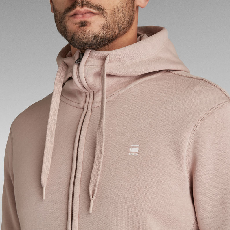G-STAR® Premium Core Hooded Zip Sweater Pink