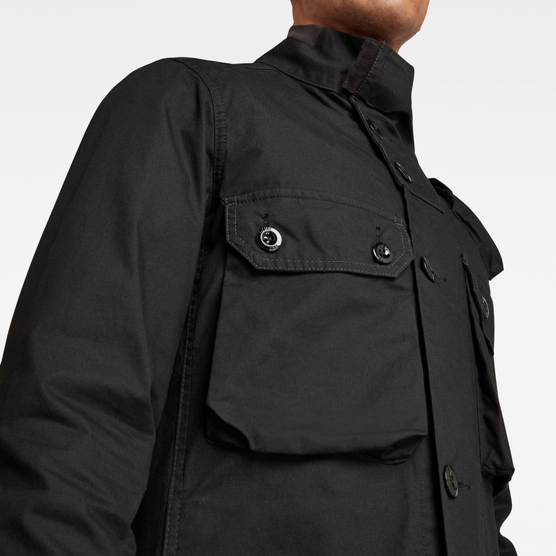 G-Star RAW® Utility Straight Overshirt Black detail shot