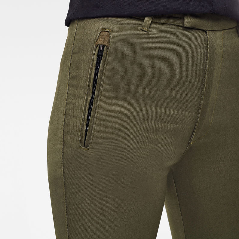 G-Star RAW® Weld High Slim Chino Green detail shot