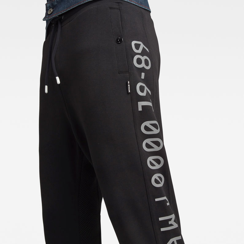 G-Star RAW® Moto Mixed Mesh Sweatpants Black detail shot