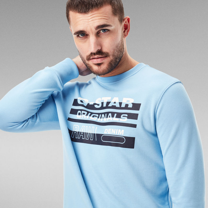 G-Star RAW® Originals Sweater Midden blauw
