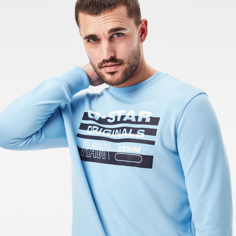 G-Star RAW® Originals Sweater Medium blue detail shot