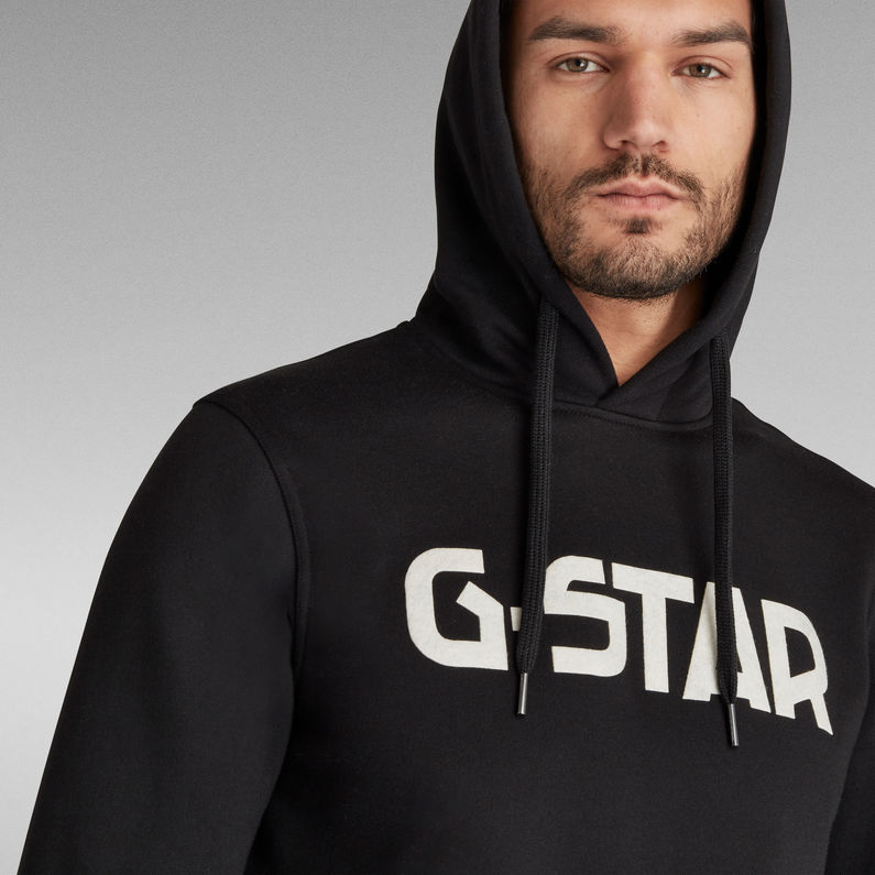 G-Star RAW® Pull G-Star Hooded Noir