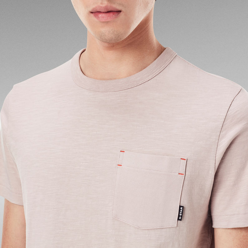 G-Star RAW® Contrast Mercerized Pocket T-Shirt Roze