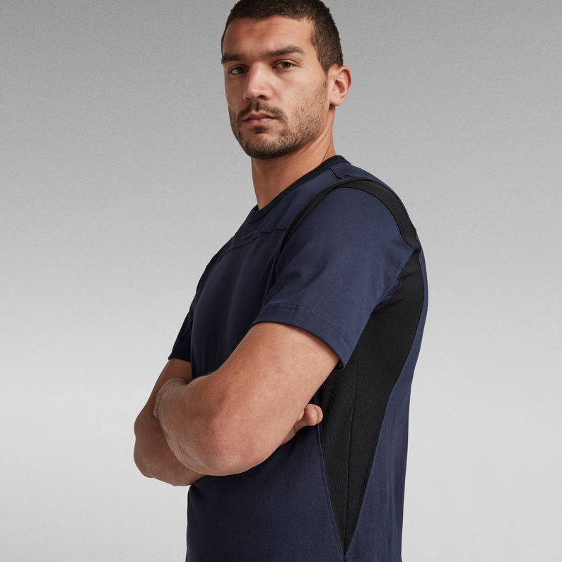 G-STAR® Moto Mesh Motac T-Shirt Donkerblauw