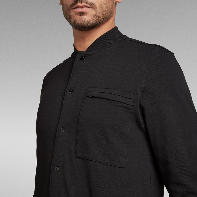 G-Star RAW® Baseball Jersey Zip Pocket T-Shirt Black