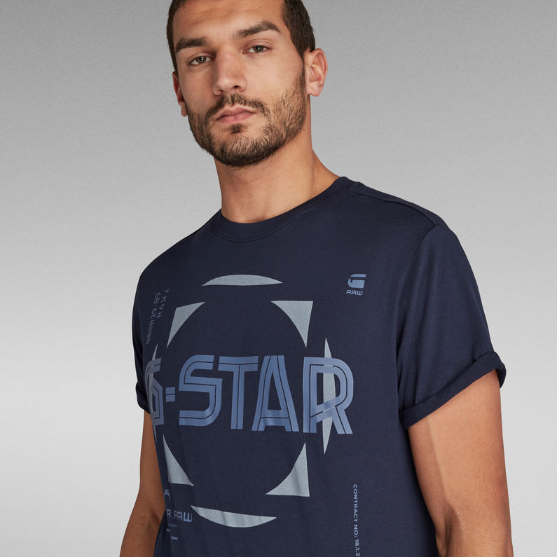 G-Star RAW® T-shirt Lash Graphic Bleu foncé