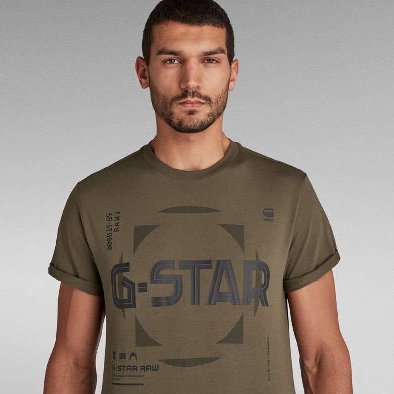 Lash Graphic T Shirt Groen G Star Raw®