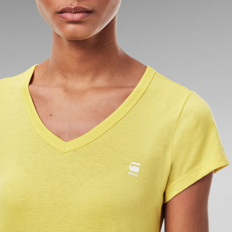 G-STAR® Eyben Slim V-Hals Top Geel