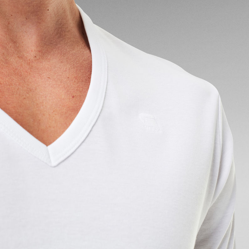 G-Star RAW® Basic V-Neck T-Shirt 2-Pack Blanc