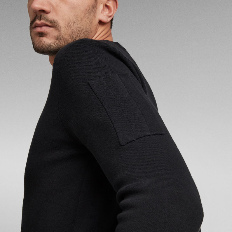 G-STAR® Sleeve Pocket Knitted Sweater Black