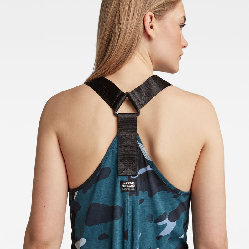 G-Star RAW® Dungaree Camo Allover Jumpsuit Medium blue detail shot