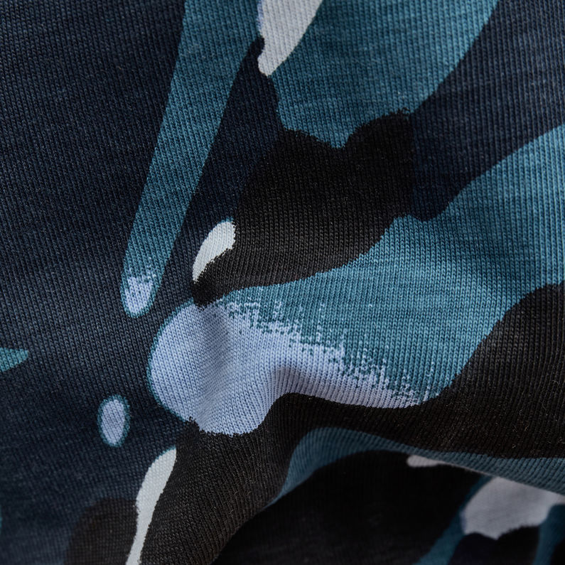 G-Star RAW® Dungaree Camo Allover Jumpsuit Medium blue fabric shot