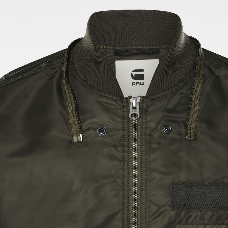 G-Star RAW® E Raf Bomber Repair Green detail shot