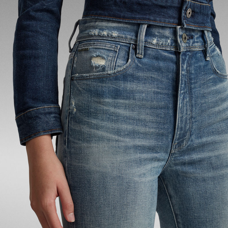 G-STAR® Kafey Ultra High Skinny Ripped Edge Ankle Jeans Hellblau