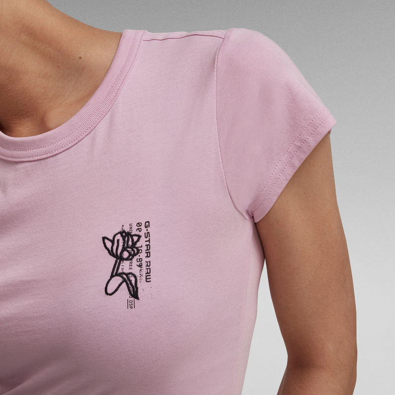 G-STAR® Slim Fit Tulip Print T-Shirt Lila