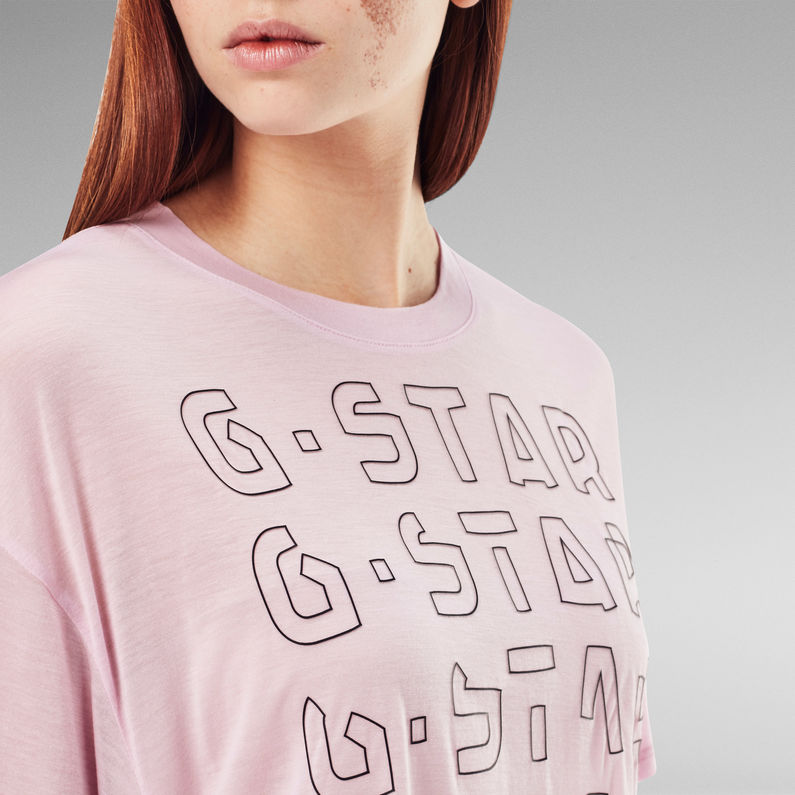 G-Star RAW® Sheer faded graphic T-Shirt Violet