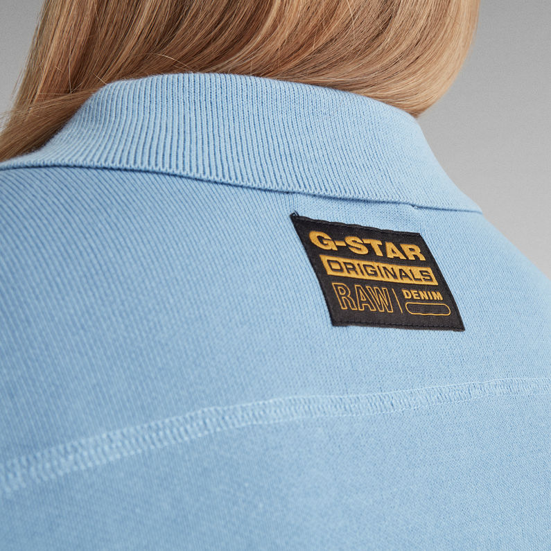 G-STAR® Knitted Zip Polo Light blue