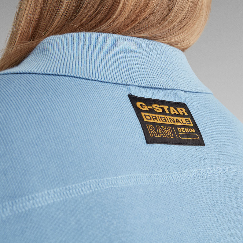G-Star RAW® Knitted Zip Poloshirt Hellblau