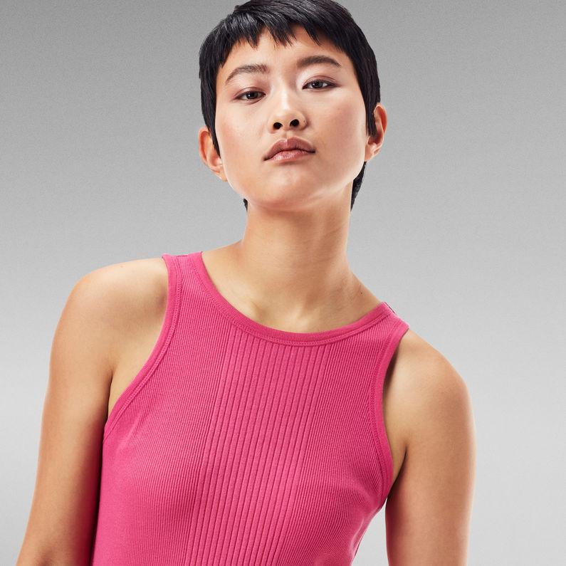 G-STAR® Engineered Rib Tanktop Pink