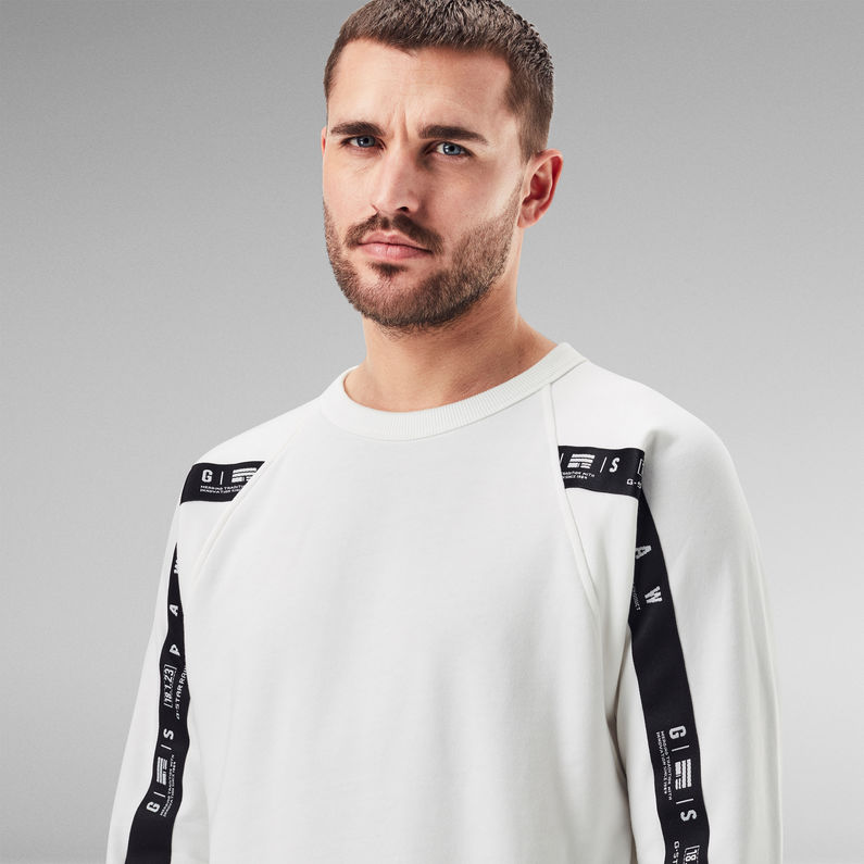 G-STAR® Sweat Raglan Taping Blanc