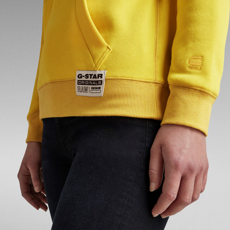 G-STAR® Sweat à capuche Premium Core Jaune