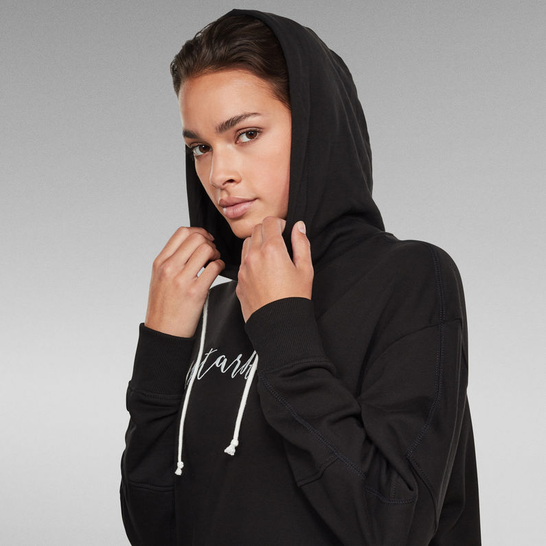 G-Star RAW® Ilou Zip Hoodie Sweater Jurk Zwart